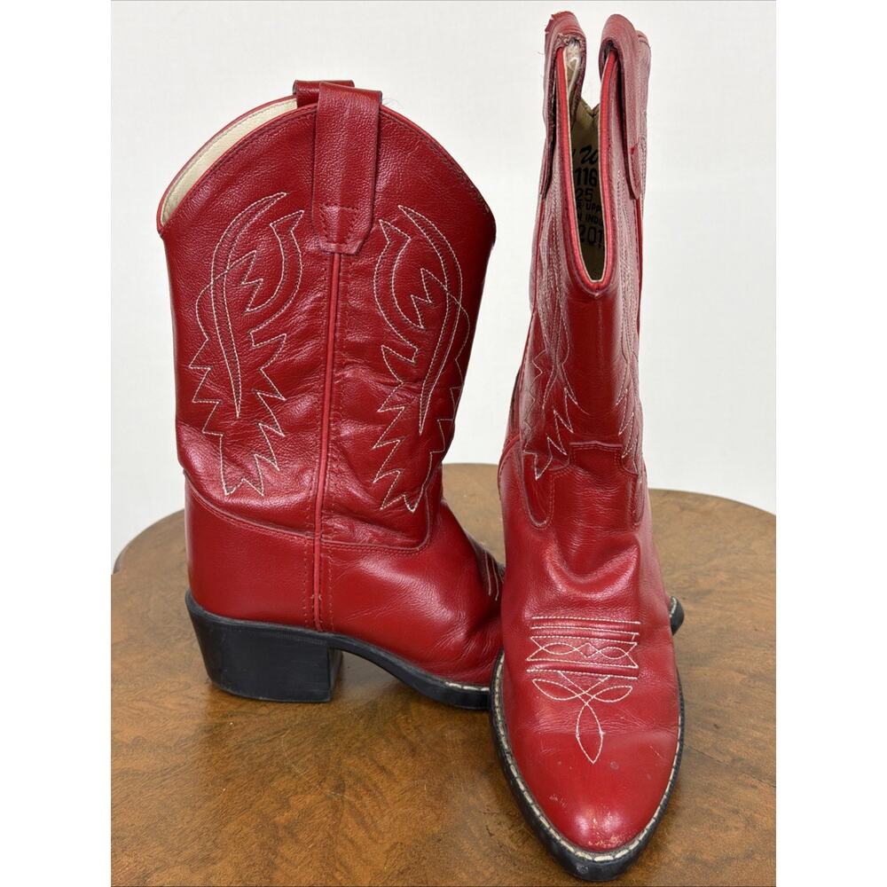 Old West Western Boot Women Red Cowgirl Style Ladies SZ 6